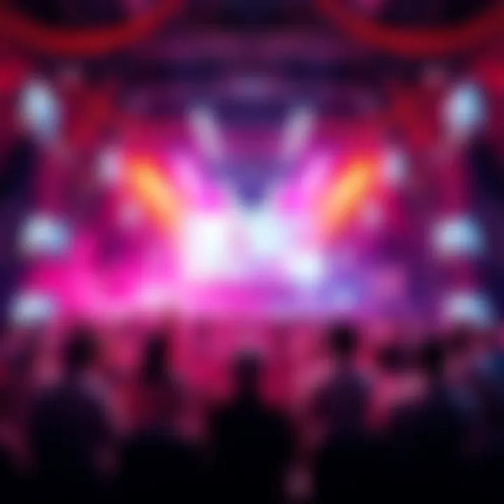 A vibrant graphic showcasing a big launch event with people eagerly anticipating news, surrounded by colorful decorations and screens displaying the announcement.