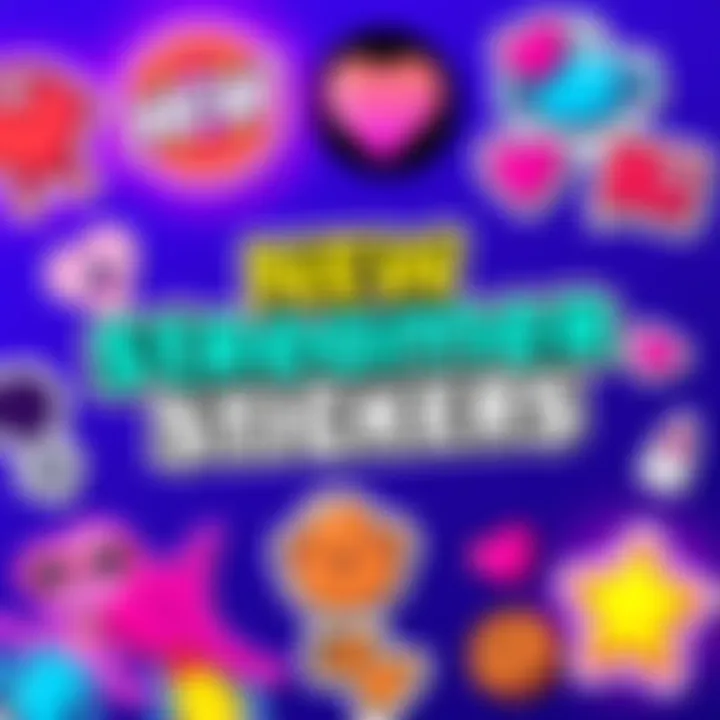 Colorful streamer stickers designed to enhance engagement during live streams, featuring various fun designs and shapes.
