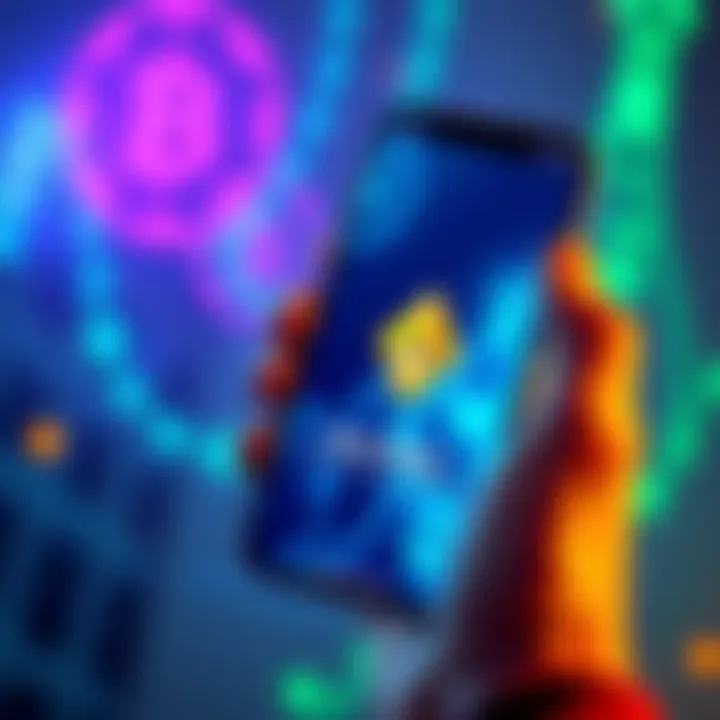 A person's hand holding a smartphone displaying the Solflare wallet app with a new token alert on the screen