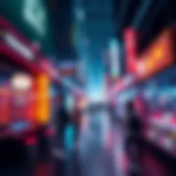 A visual representation of trading platforms integrating Pre-IPO equity and Real-World Assets, showing people engaging with digital assets and markets.