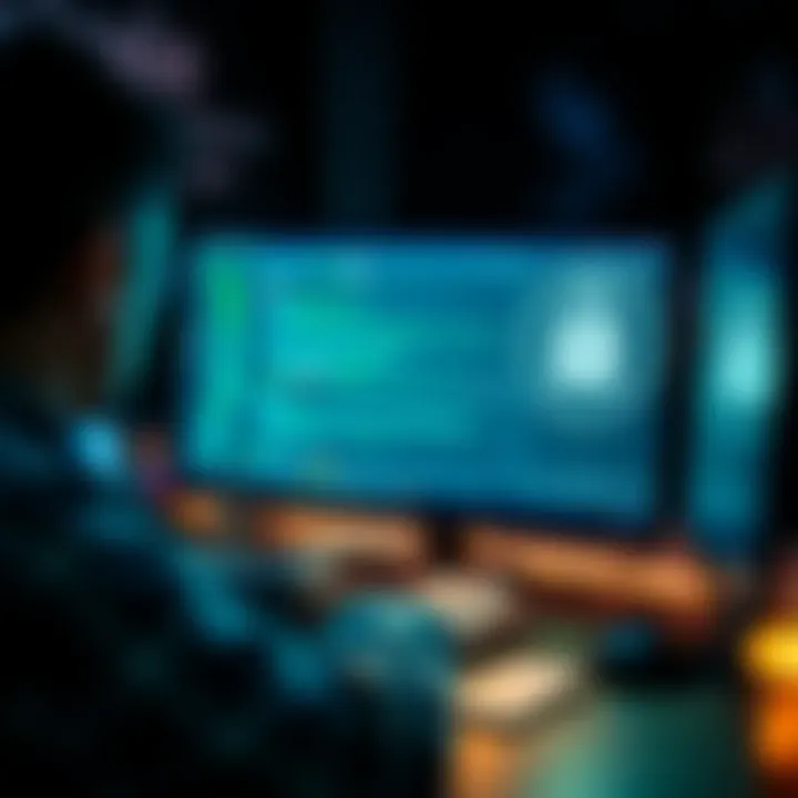 A person using a computer to create a new cryptocurrency wallet after losing a seed phrase, with a secure lock symbol next to the screen.