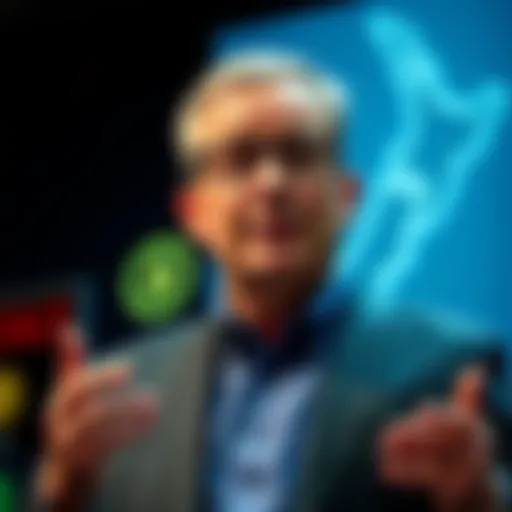 A politician from the ACT Party in New Zealand discusses tax-free crypto gains while standing next to digital currency icons.