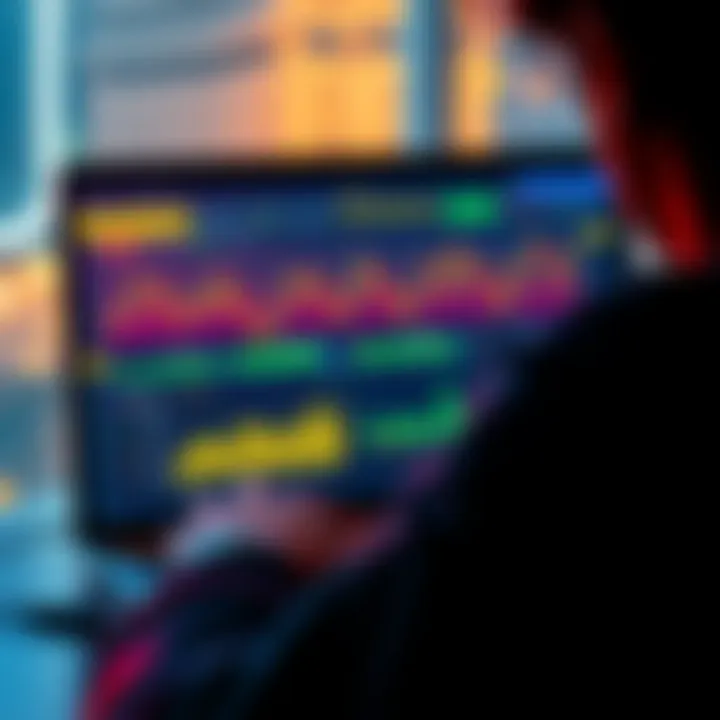 Newbie exploring Binance for income A person looking at a laptop screen displaying Binance's interface with charts and crypto coins, symbolizing the journey to financial independence.