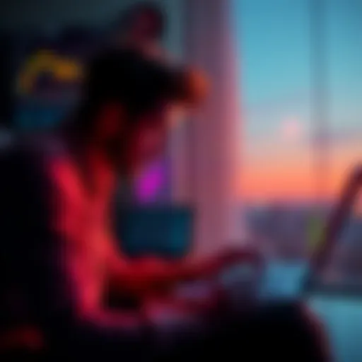 Newbie Exploring Crypto A person looking at a Bitcoin chart on a laptop, showing interest in crypto investing