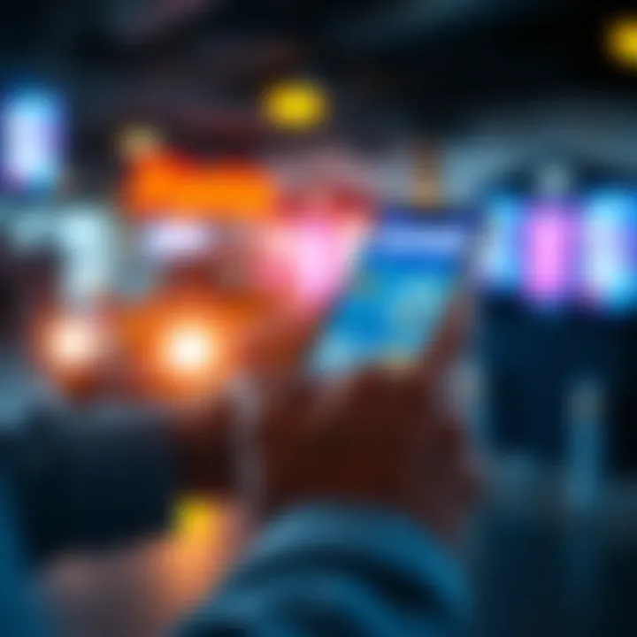 A person using a smartphone to transfer funds between Nexa wallets, featuring wallet apps on the screen