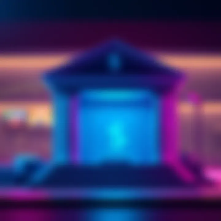 Graphic showing a bank with a dollar sign and a fee deduction symbol, representing Nexo charging fees on bank deposits