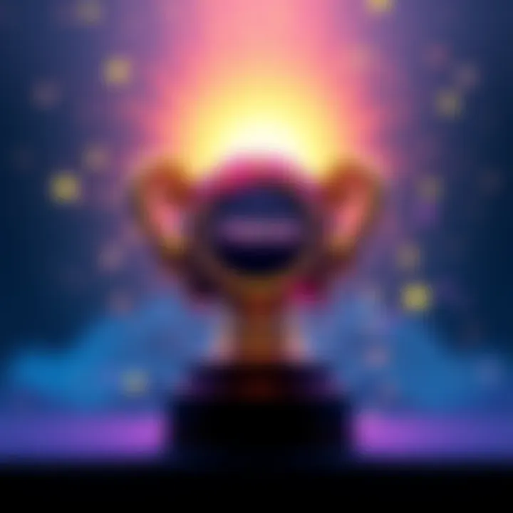 Nexo Clinches Best Crypto Wallet Award A prestigious trophy symbolizing Nexo's success in the cryptocurrency sector