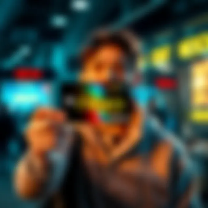 A person excitedly holding their new Nexo card with a smile, showcasing the card's design.