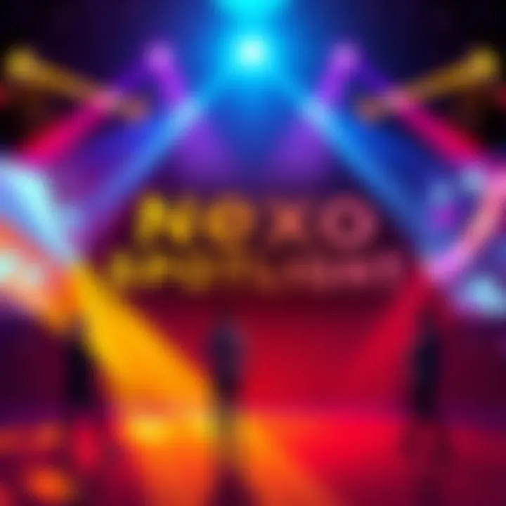 A vibrant launch graphic for Nexo Spotlight featuring bold text and engaging visuals of updates and innovations