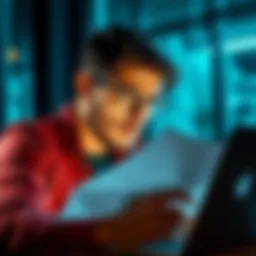 A person reviewing new terms and conditions on a laptop with a concerned expression, highlighting the importance of understanding changes in financial agreements.