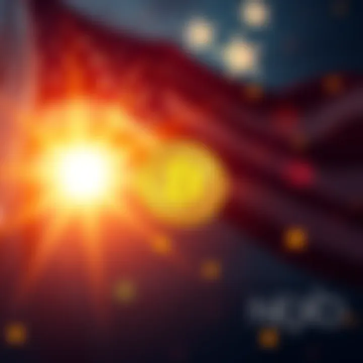 Renewed Hope for Crypto Users A symbolic representation of Nexo's potential return to the US market with imagery of the American flag and cryptocurrency symbols merging.