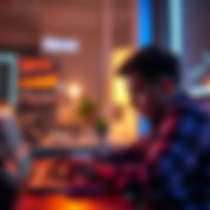 A frustrated person looking at a laptop screen with Nexo's low yield rates displayed, showing a sense of disappointment.