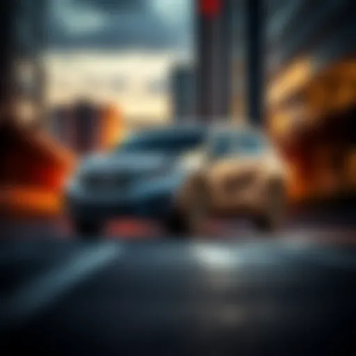 A sleek and modern Honda CR-V SUV, showcasing its advanced design and technology features, set against an urban backdrop.