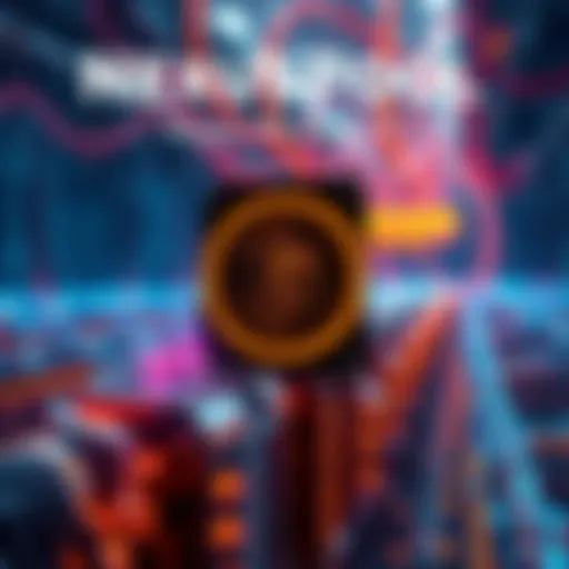 Visual representation of NexusPool's solo Bitcoin mining pool, showcasing miners connected to a digital network with a 0% fee sign.