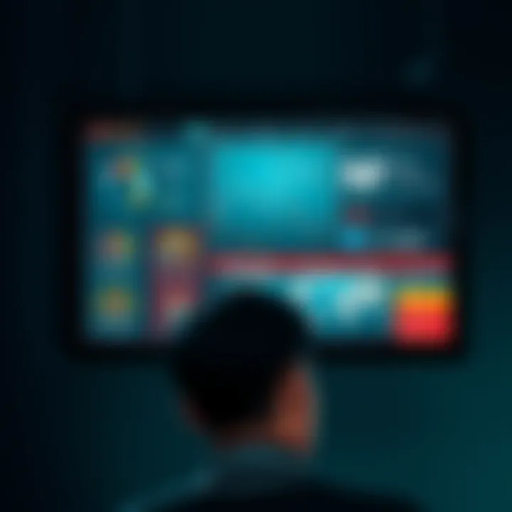 A person looking puzzled at a digital screen displaying a confusing chart about the NF project