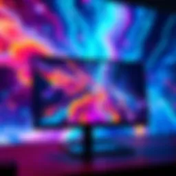 A colorful digital artwork displayed on a screen, representing the resurgence of NFTs in 2026.