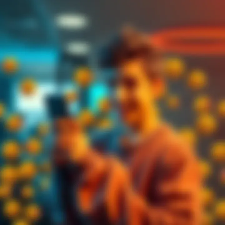 A young person confidently sharing their thoughts on the NFT market through a social media post, with laughing emojis in the background.