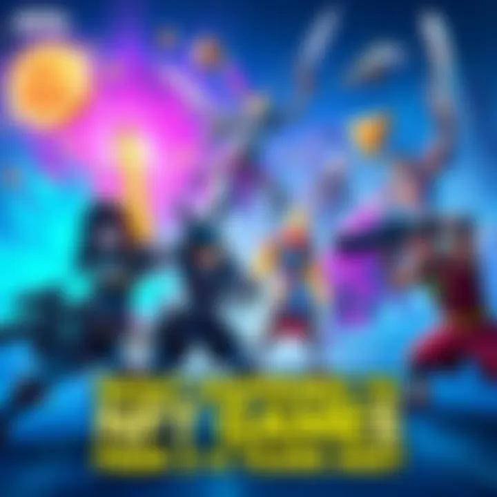 NFT Game Characters Colorful characters from popular NFT games like Axie Infinity and Crypto Blades in a dynamic gaming scene