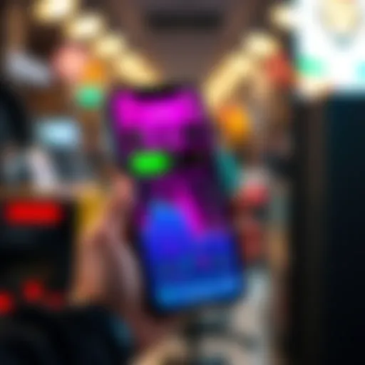 A smartphone displaying the NiceHash Mobile App with live mining stats and EasyMining block tracking features.