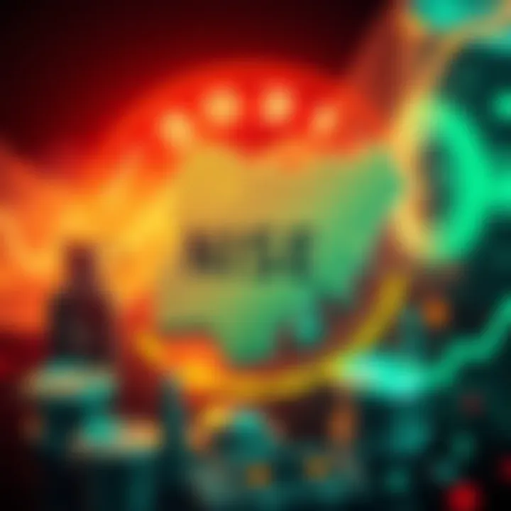 A graphic showing Nigeria's leadership in stablecoin usage with financial symbols and technology elements