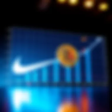 A graph showing the stark difference in returns from investing in Nike and Bitcoin since 2013, highlighting Bitcoin's massive growth compared to Nike's modest increase.