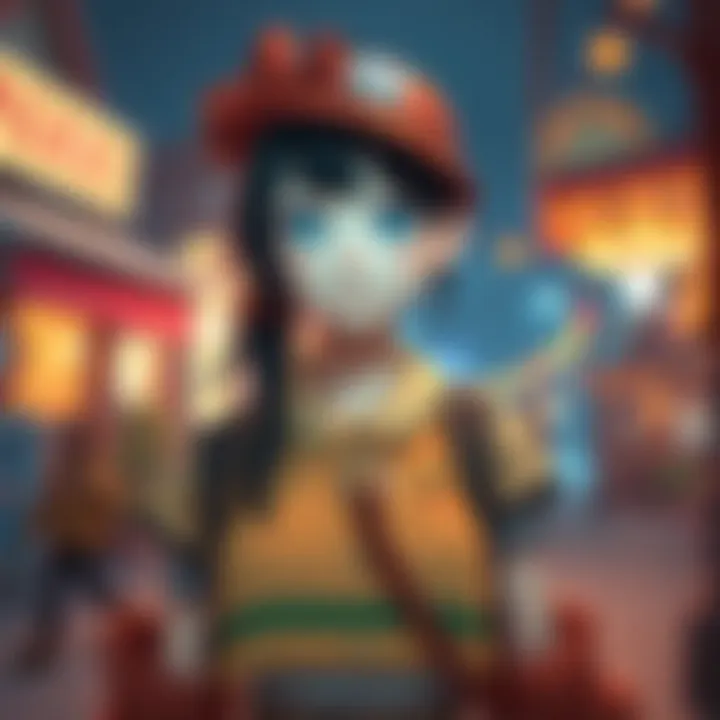 Nikki wearing her new outfit in Wishfield, showcasing elements of classic gaming style and nostalgia