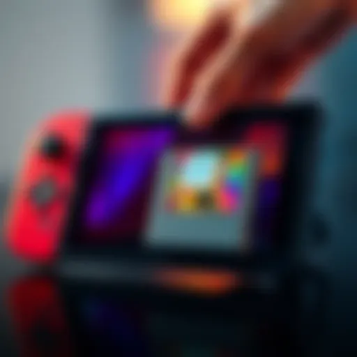 A Nintendo Switch 2 console displaying a physical game cartridge being inserted