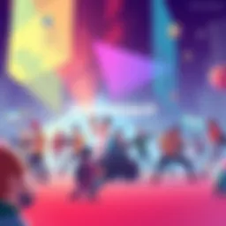 A vibrant illustration of Nintendojack's gaming platform showing diverse players engaging with innovative features