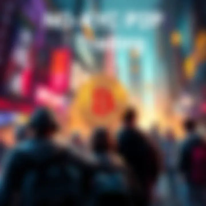 A graphic showing people exchanging Bitcoin without KYC requirements, highlighting security and anonymity in transactions.