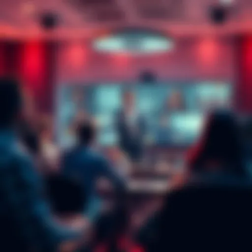 A moderator addressing community members in a virtual meeting discussing the Node Sync Update.