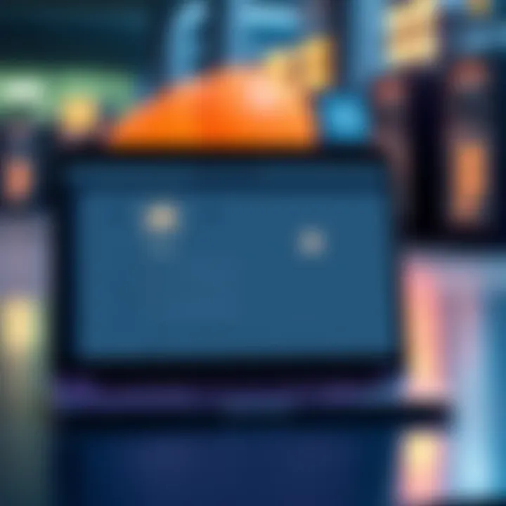 A laptop displaying server settings with a cloud symbol and a house icon, representing cloud hosting and home hosting for nodes.