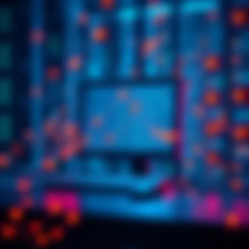 Illustration showing a computer with network connections, symbolizing node operations in a network