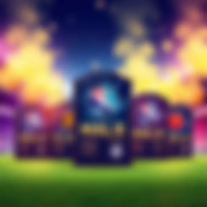 An illustration showing normal league player cards in packs with a soccer field background, highlighting leagues like MLS, K-League, and J-League.