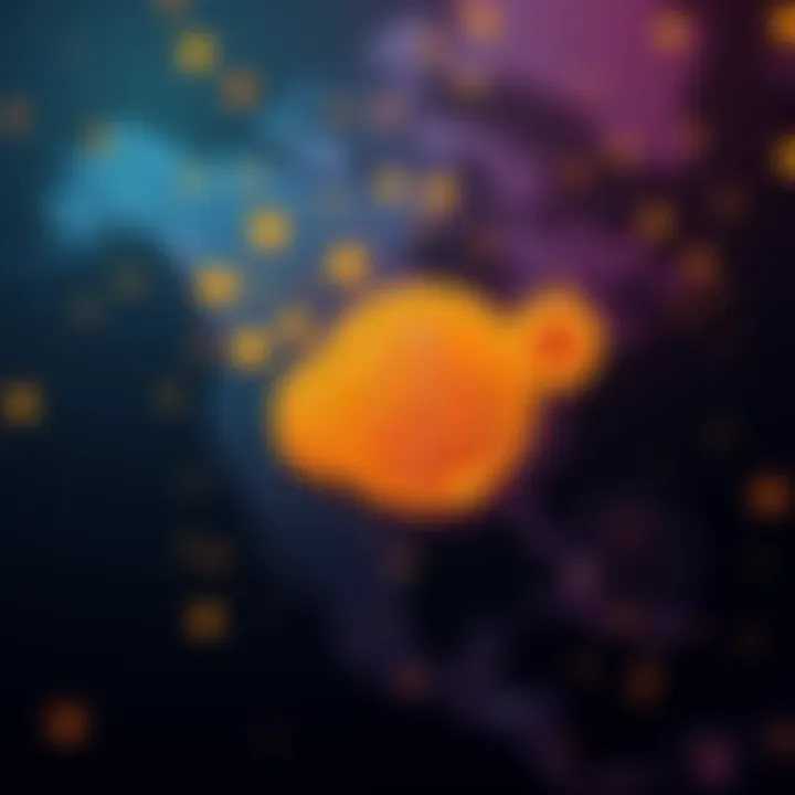 Future of Bitcoin Adoption in North America A digital representation of North America with Bitcoin symbols overlaying, showcasing growth and innovation in cryptocurrency.