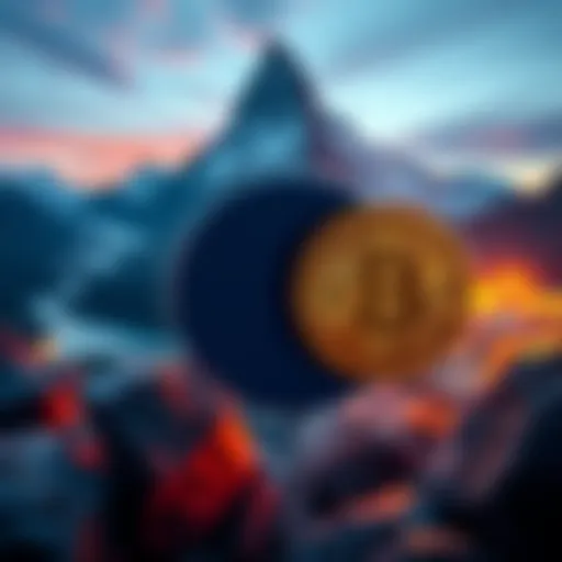 Illustration of Norway's sovereign wealth fund logo with Bitcoin symbol, representing a financial shift.