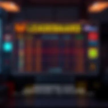 Nostalgic Minigame Leaderboard A vintage leaderboard screen showcasing top players and their scores from classic minigames, evoking memories of friendly competition and fun times.