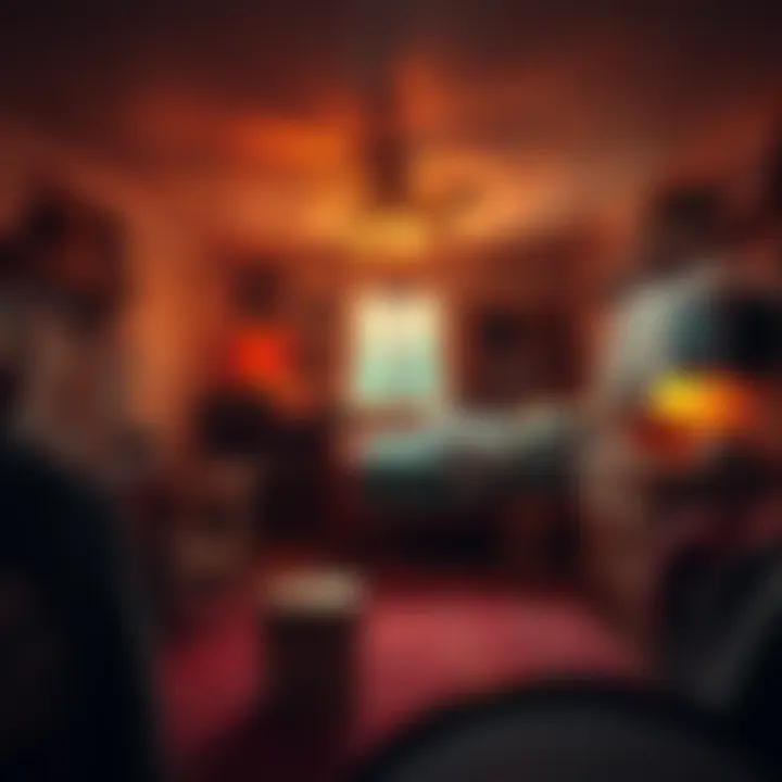 A warmly lit childhood room showcasing personal artifacts and sentimental decor