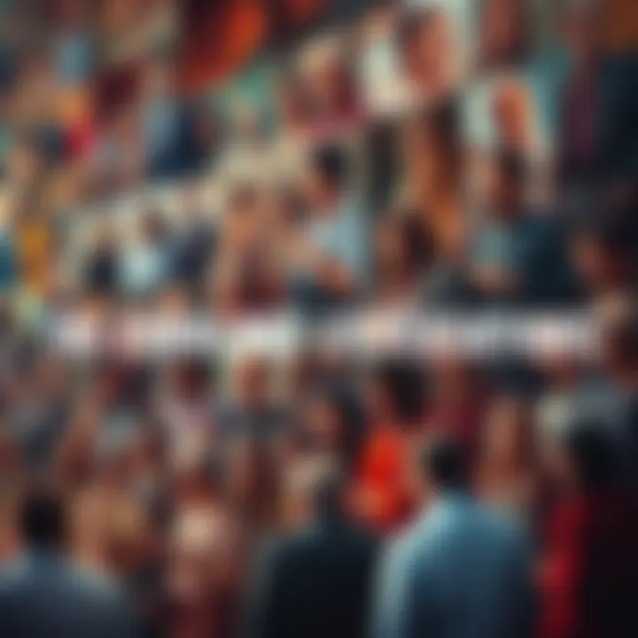 A collage of nostalgic conversations An artistic representation of diverse discussions from the past