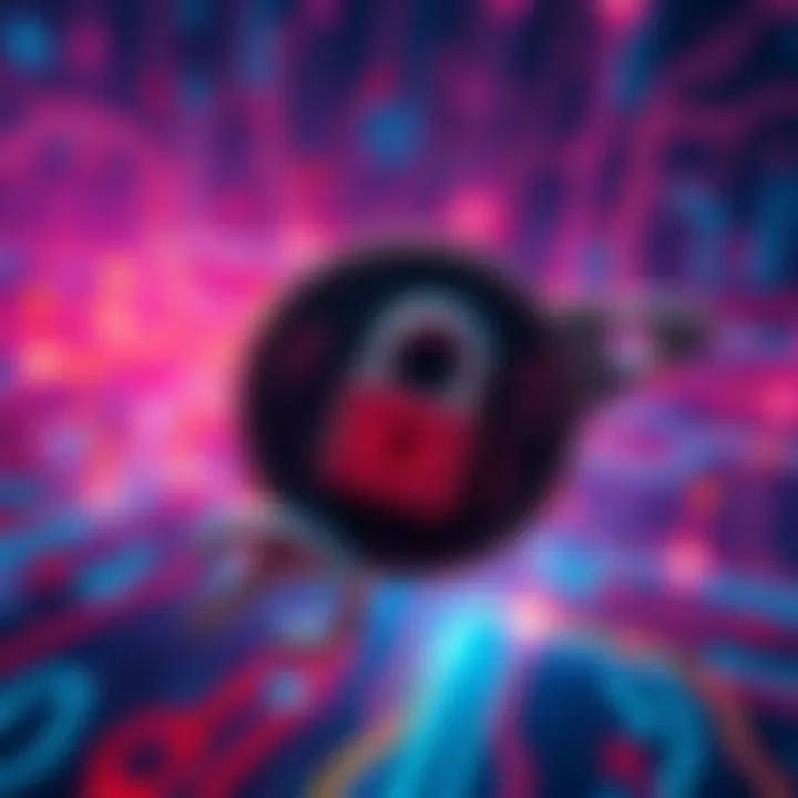 Illustration of Nostr keys and asymmetric encryption concepts, showing a secure key for publishing and a public key for following others.