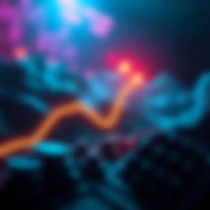 A graphic showing Nova struggling with a downward trend line, symbolizing financial difficulties ahead of the halving.