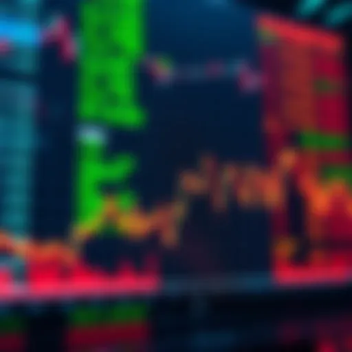 Graph showing a sharp drop in stock prices with investors looking determined to hold their shares