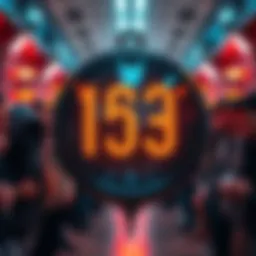A close-up of an unknown object displaying a large number, surrounded by curious people examining it.
