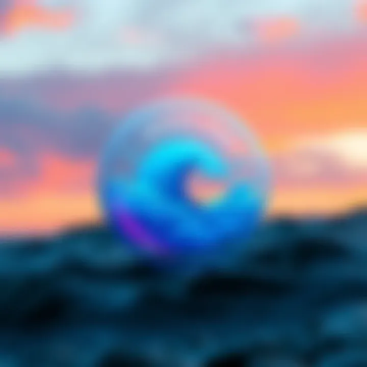 Ocean Save Cryptocurrency Logo Logo of Ocean Save cryptocurrency with sea themes and marine life symbols