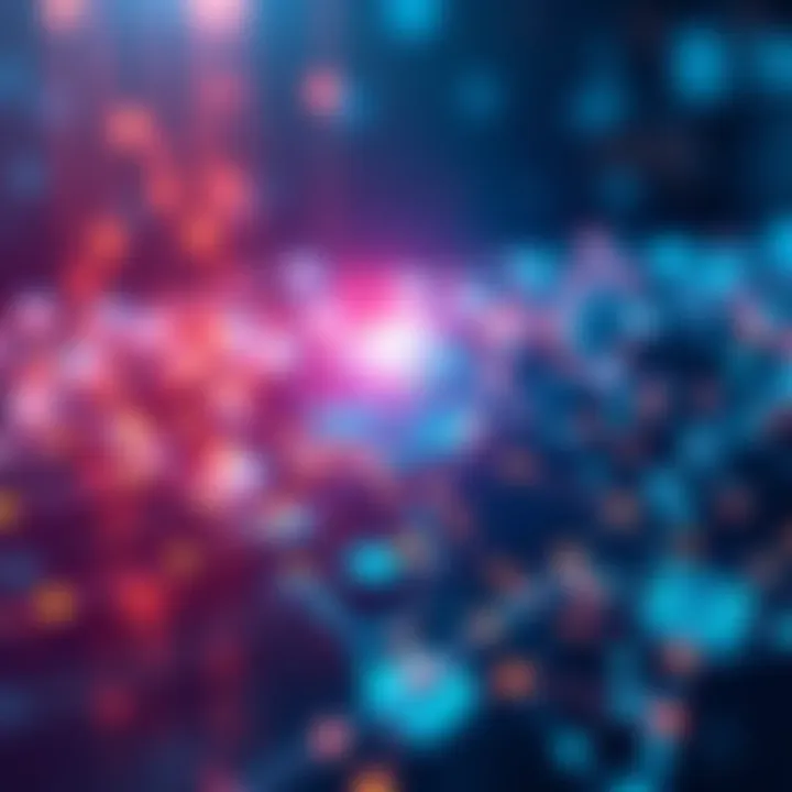 A visual representation of a blockchain transaction happening without the internet, showing digital elements connected in a decentralized network.