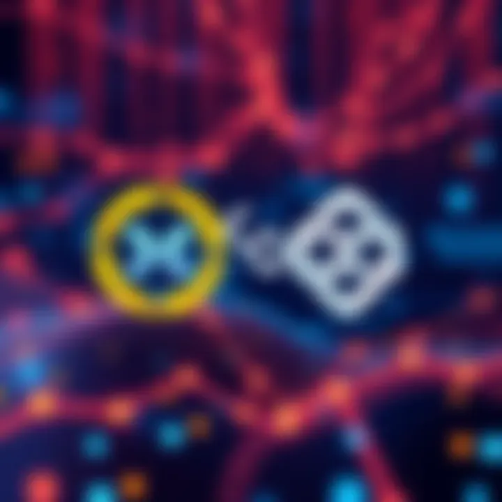 OKX and Chainlink logos with a digital background representing tokenized assets