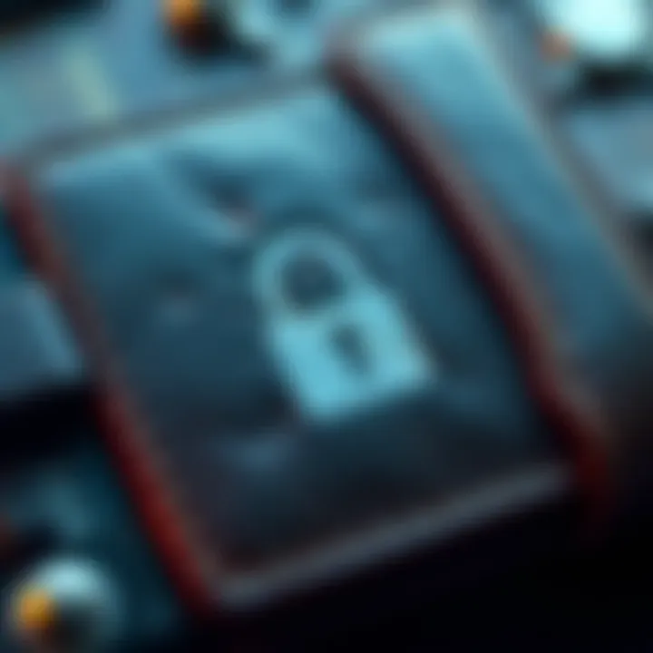 A close-up of an outdated hardware wallet displaying a lock symbol, emphasizing security concerns.