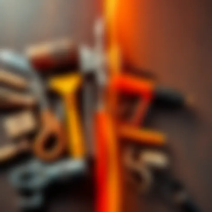 A split image showing traditional tools on one side and modern gadgets on the other, reflecting the contrast between old and new approaches.