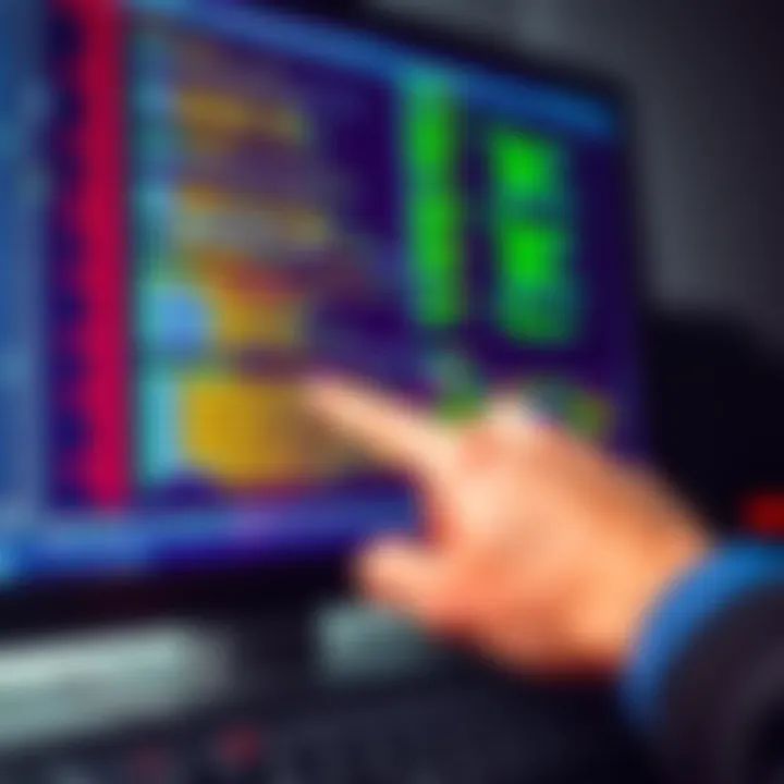 A computer screen displaying lines of code with a focus on an old wallet file, showing a base64 JSON format. A hand is pointing at the screen, indicating interest in decoding the file.