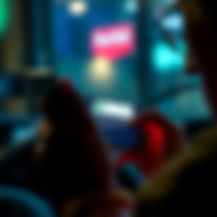 Older Phone User Facing Cash Out Bug A frustrated person using an older smartphone with a cash out screen showing an error message.