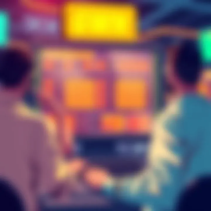 On-Chain Game Concept An illustration of players engaging with the Lowone browser game on Solana, choosing numbers on screen for potential wins.